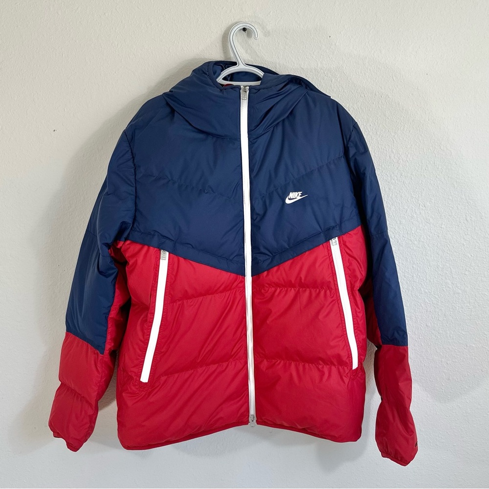 Nike Puffer Jacket Navy Blue/Red